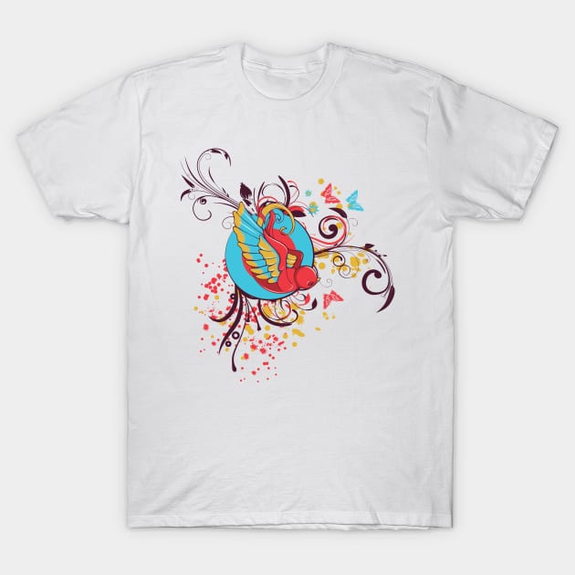 Cute Bird T-Shirt by positivedesigners